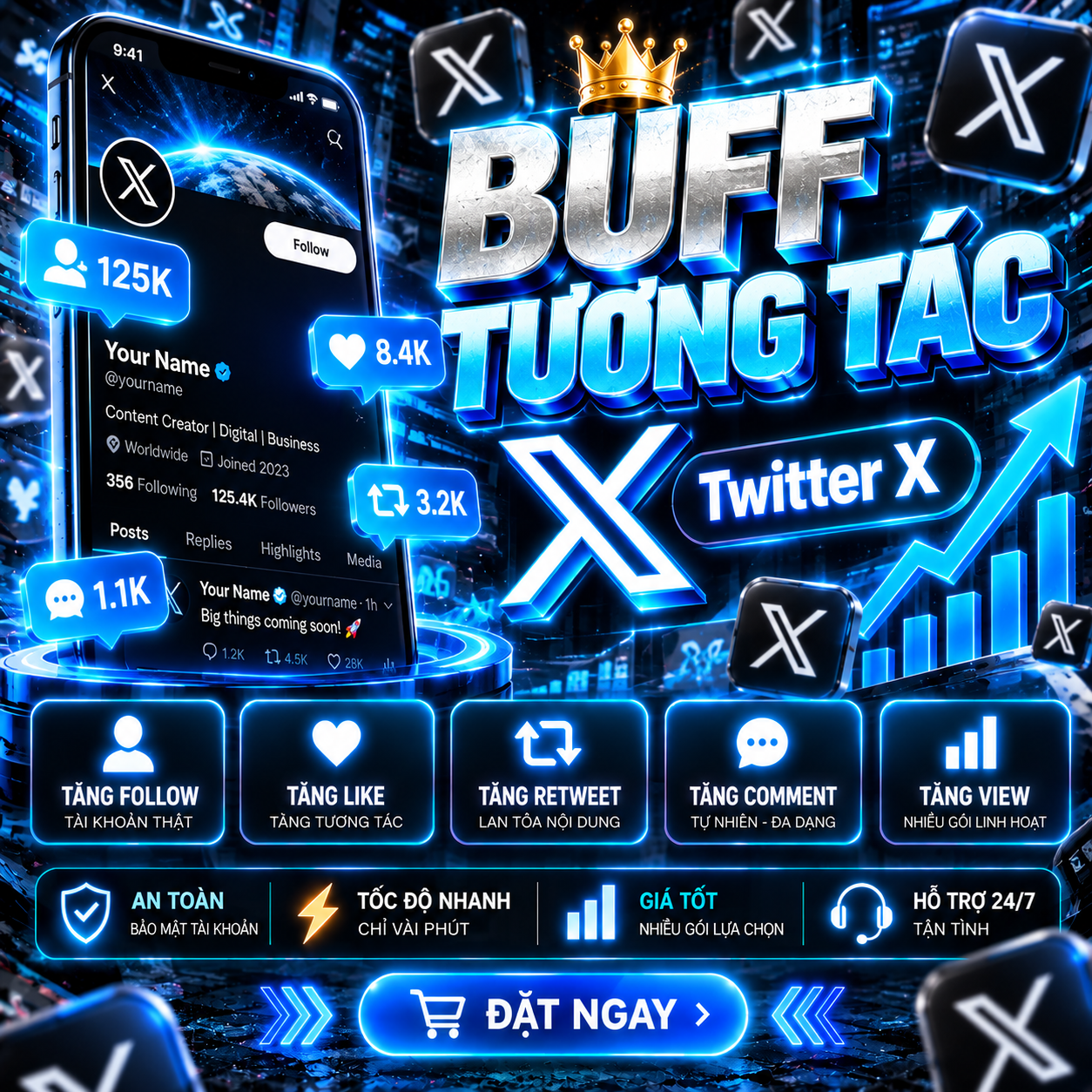 BUFF TƯƠNG TÁC X