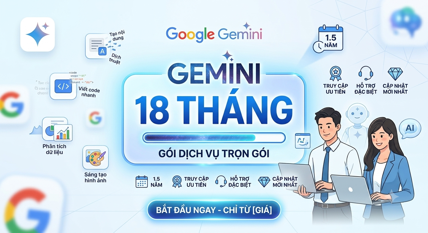 (Giải pháp)Gemini Pro 18 Tháng + Drive 5tb (Chính chủ )
