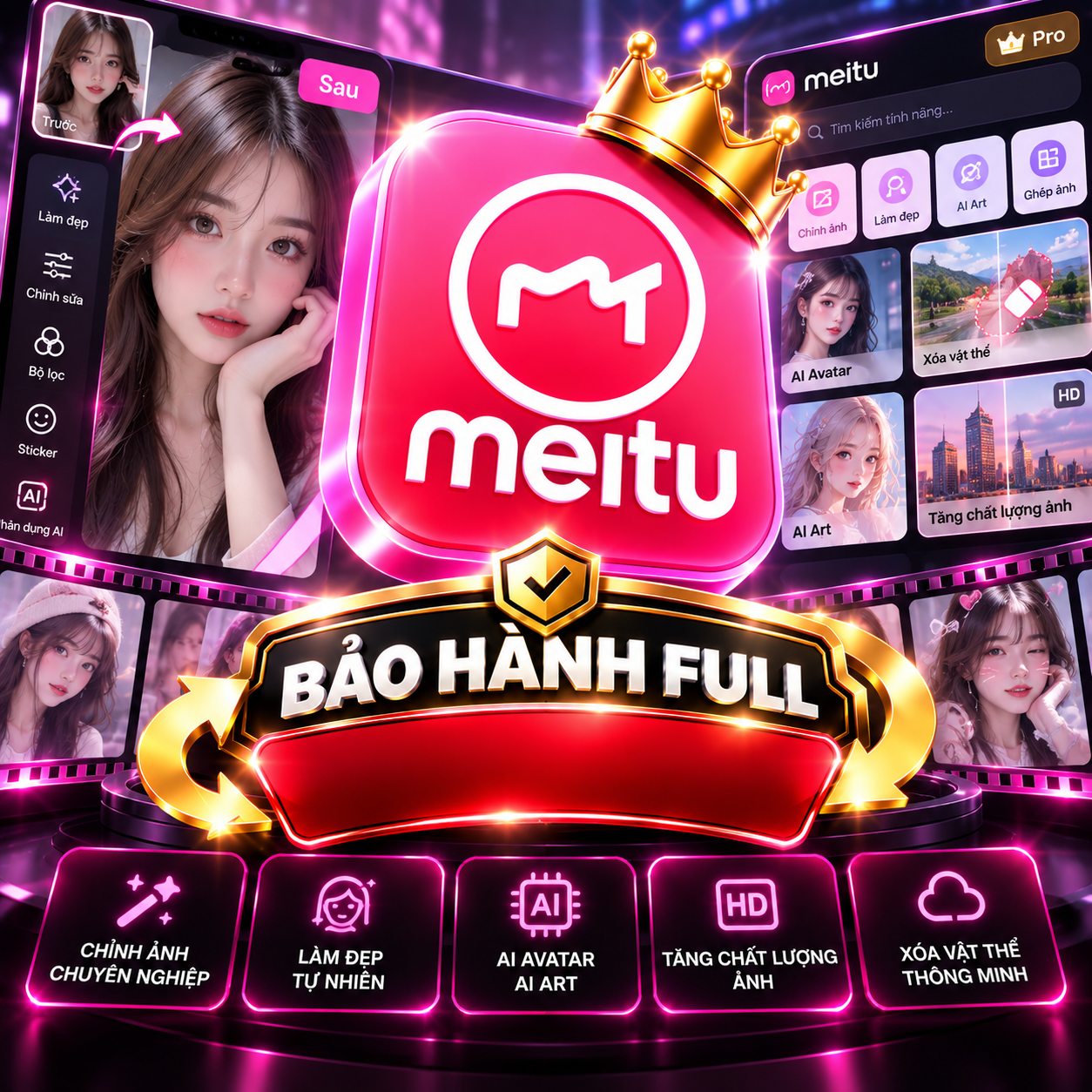 Tài Khoản Meitu VIP / SVIP - Chỉnh Sửa Ảnh & Video AI Đỉnh Cao