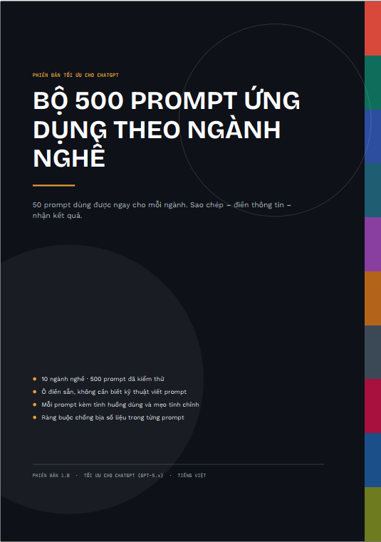 ChatGPT - Bộ 500 Prompt Ứng Dụng Thực Tế (File PDF)
