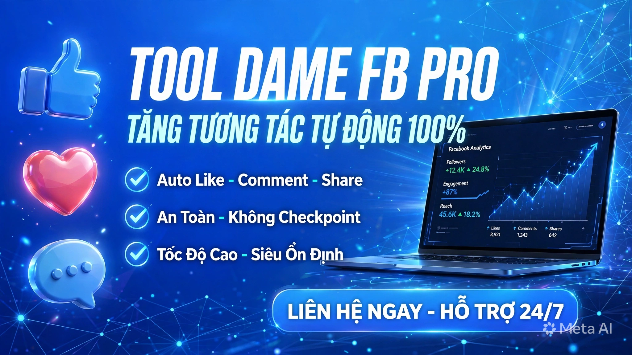 Tool Dame FB tự động