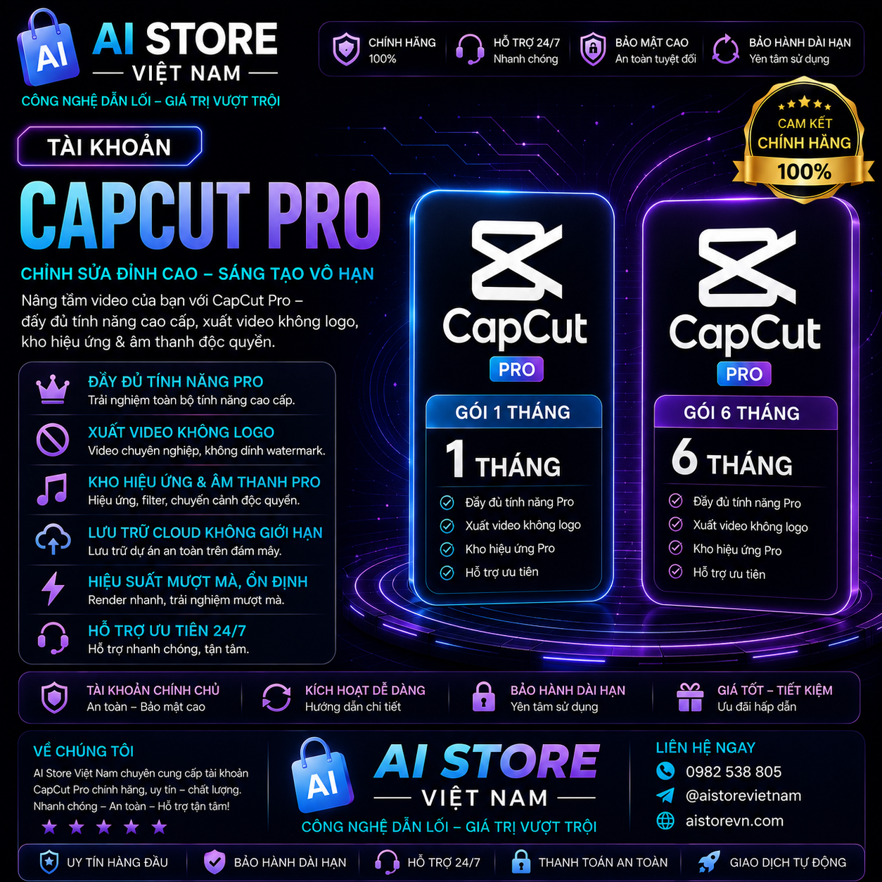 🚀 CapCut Pro – Tạo Video Viral Nhanh Chóng & Chuyên Nghiệp