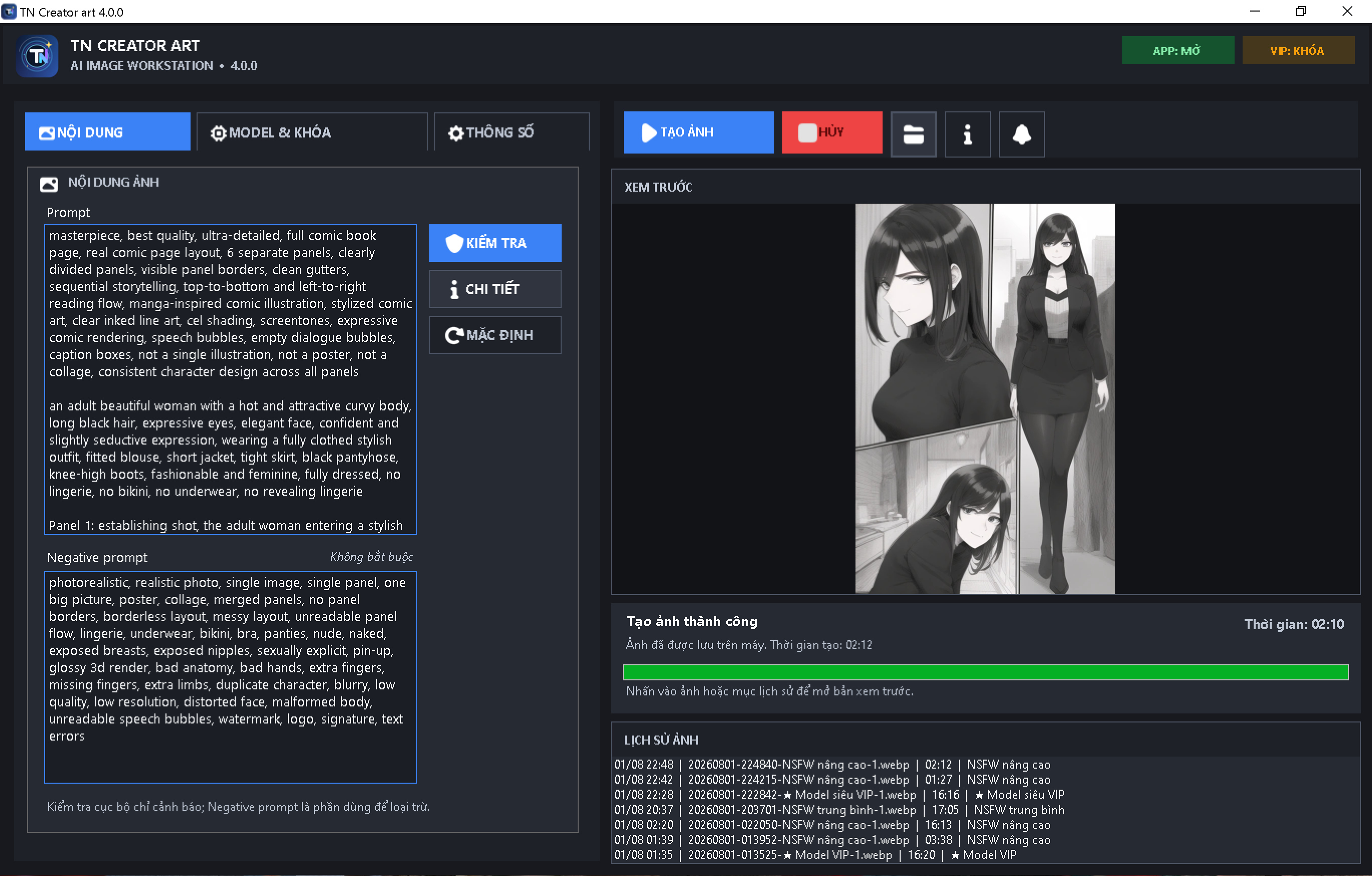 App Tạo Ảnh AI NSFW TN Creator Art