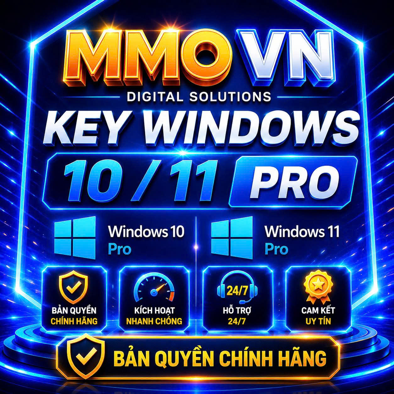 Có BH-🔑Key bản quyền Windows 10/11 Pro chính hãng