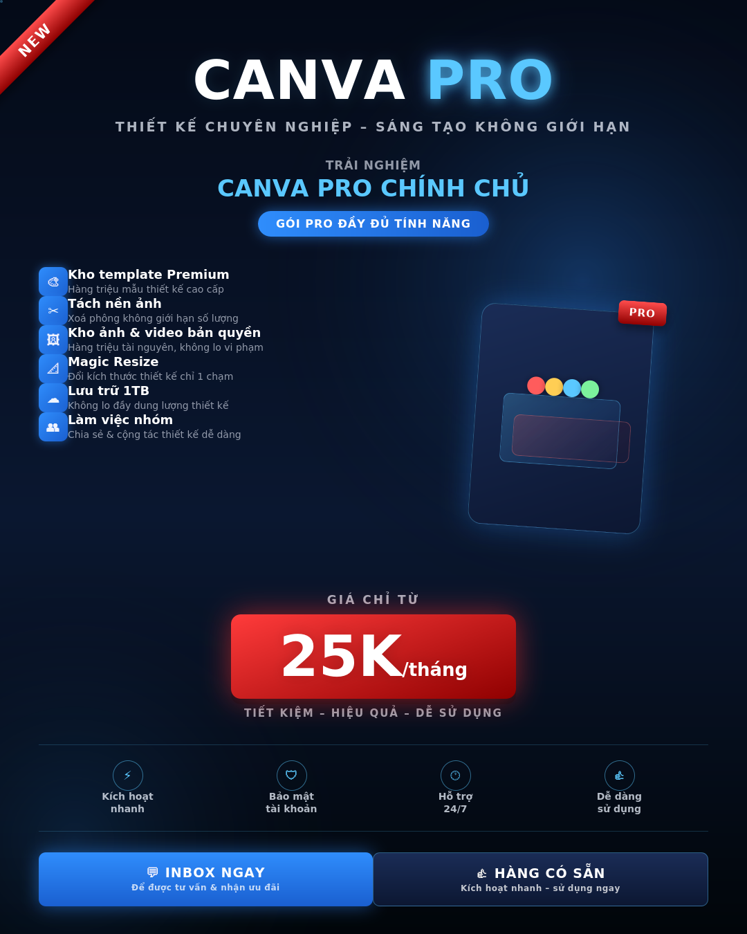Canva Pro Hạn 6 tháng - 1 năm