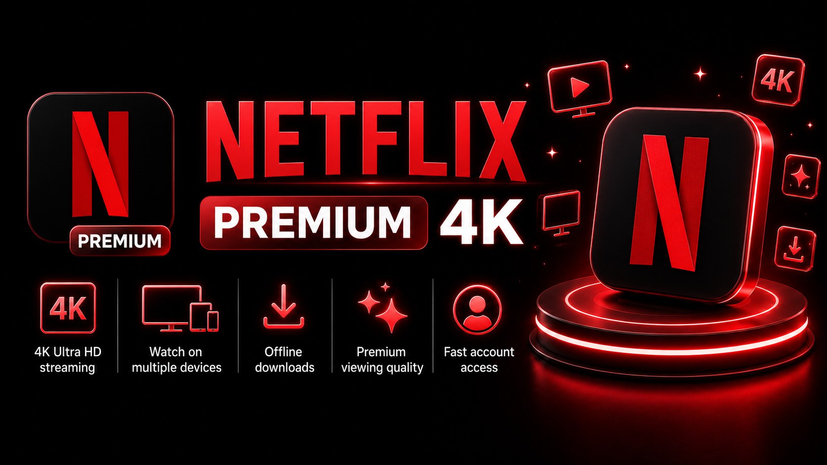 (Giải pháp) Netflix 1 tháng slot 4k